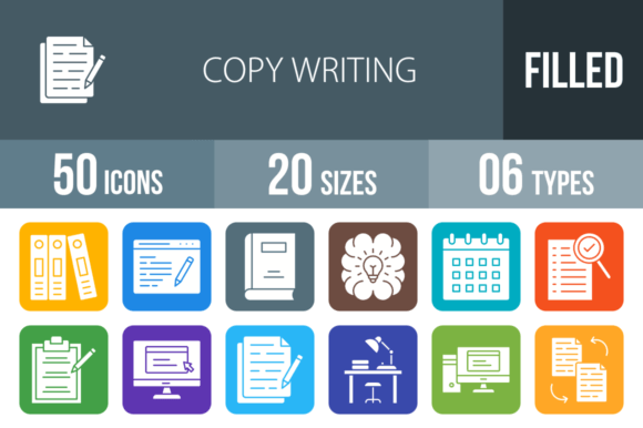 Download 50 Copy Writing Round Corner Icons - Premium Resources