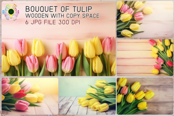 Download Tulip on a Wooden Table with Copy Space - Premium Resources