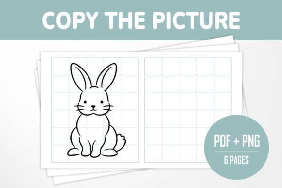 Download Bunny Copy the Picture Grid Drawing Page - Premium Resources